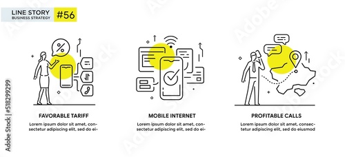 People use gadgets. set of icons, illustration. Smartphones tablets user interface online shopping.Flat illustration Icons infographics. Landing page site print poster.