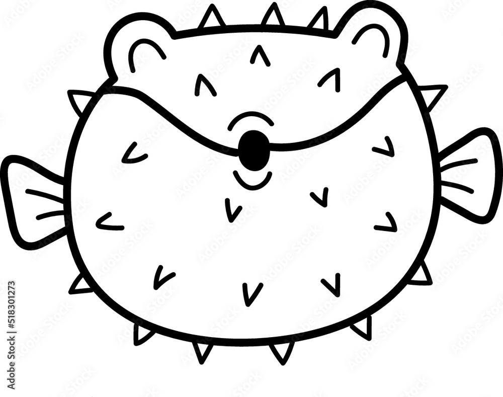 Obraz premium Face puffer fish