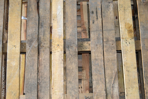 old Wooden pallets stack for recycling background