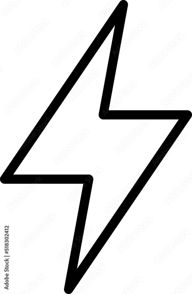 thunder outline icon thunder outline icon