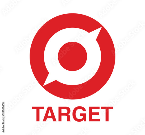 Target Logo icon Design concept. Template for marketing technology business health company with a modern flat and minimal look. Corporation design vector stock.