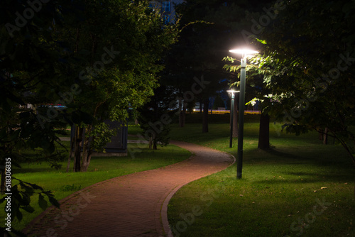 夏の夜の公園 
