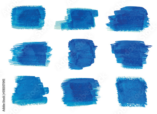 Blue watercolor stain. Watercolor background. Blue watercolor brush. Vector design