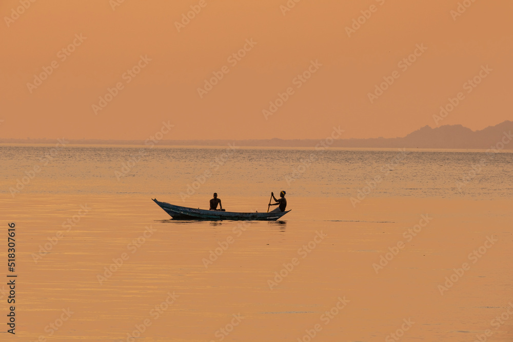 Fisherman Boat in Lake Victoria in East Africa