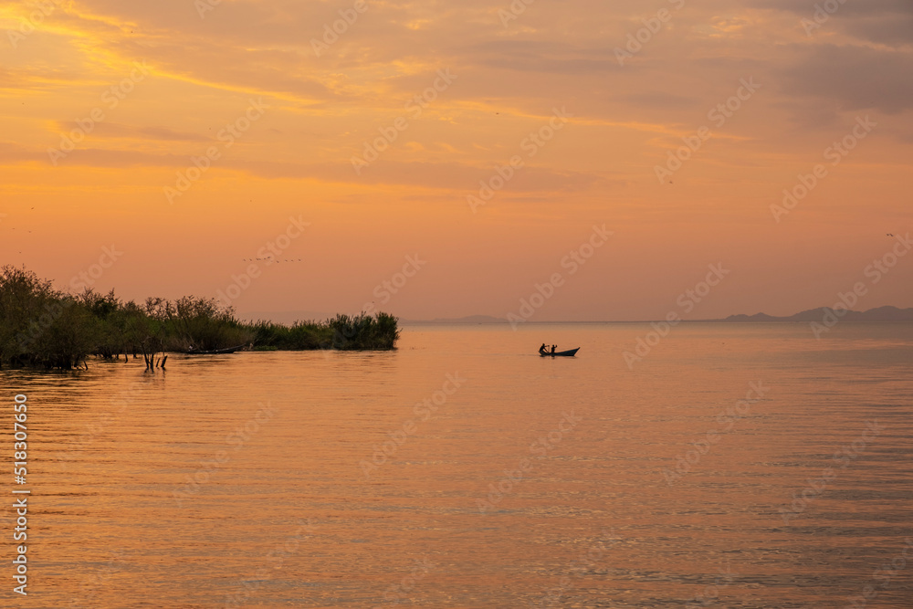 Fisherman Boat in Lake Victoria in East Africa