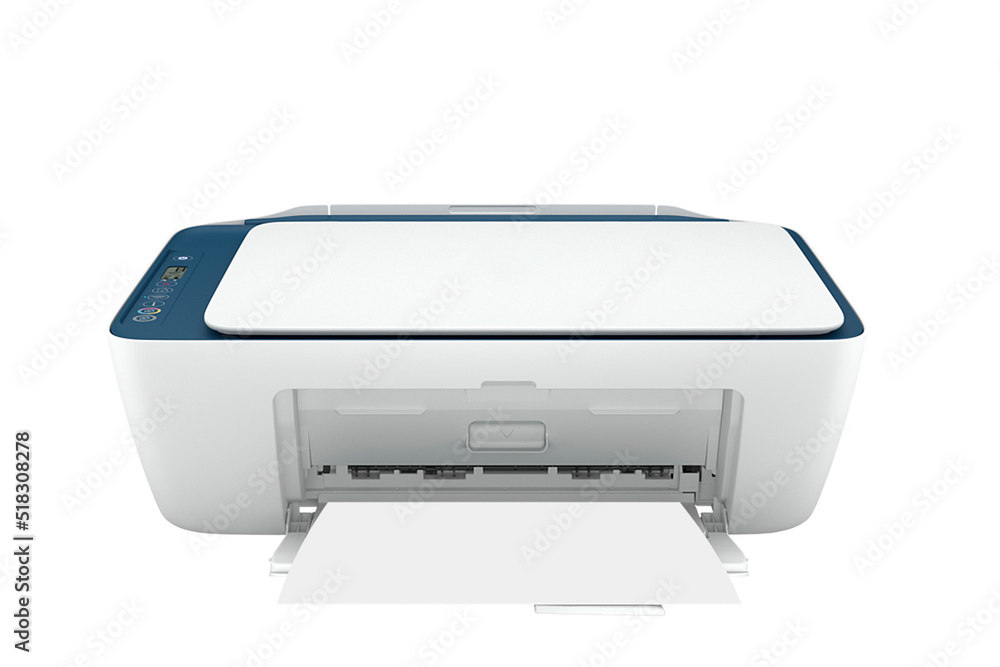 Compact laser printer isolated on white background Compact laser printer isolated on white background