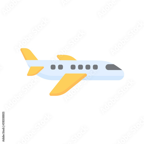 Passenger plane flying in the sky side view. travel concept