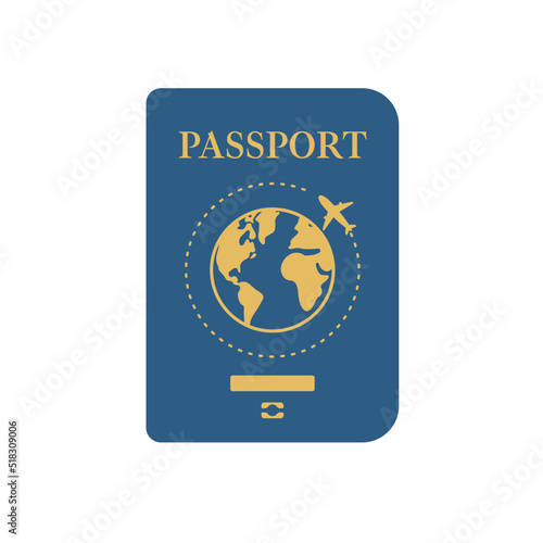 passport. travel documents for immigration officers in the airport before traveling photo