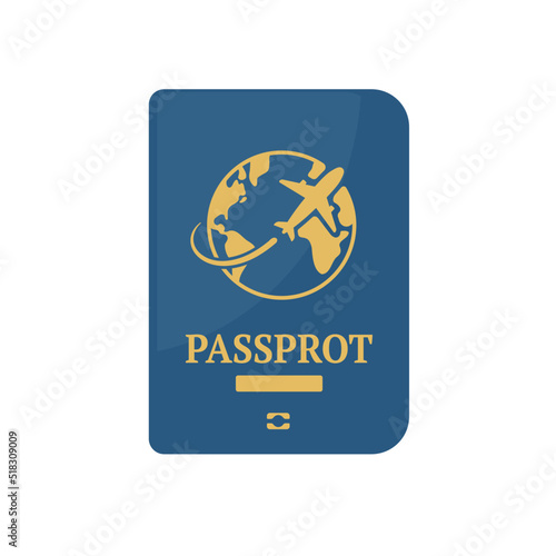 passport. travel documents for immigration officers in the airport before traveling