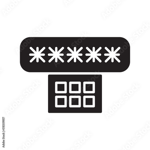 pin code glyph icon