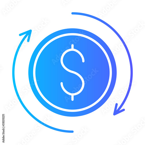 cash flow gradient icon
