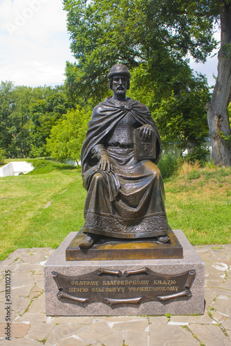 Monument to Prince Igor Olegovich Chernigovsky in Chernigov, Ukraine photo