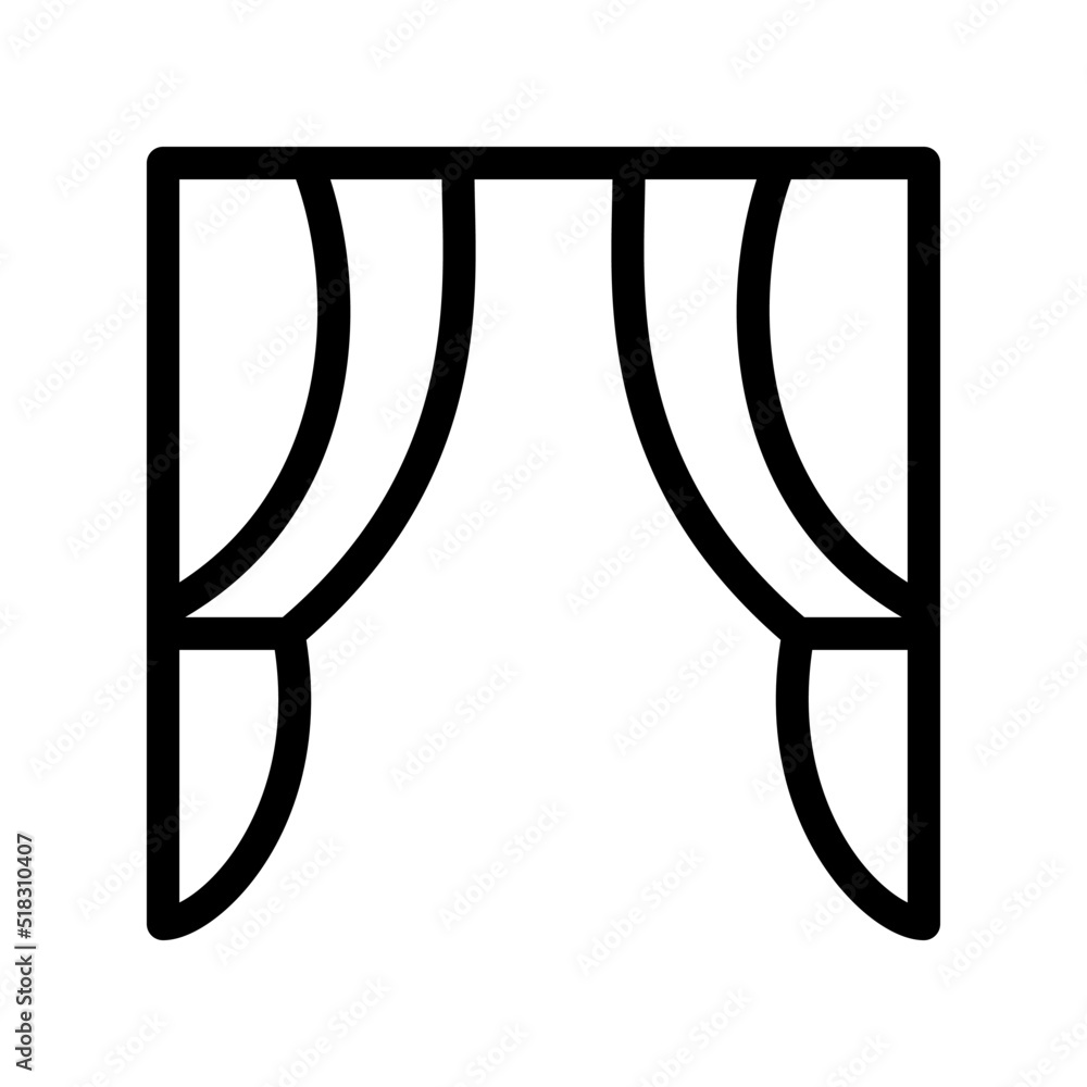 Curtain icon template Curtain icon template