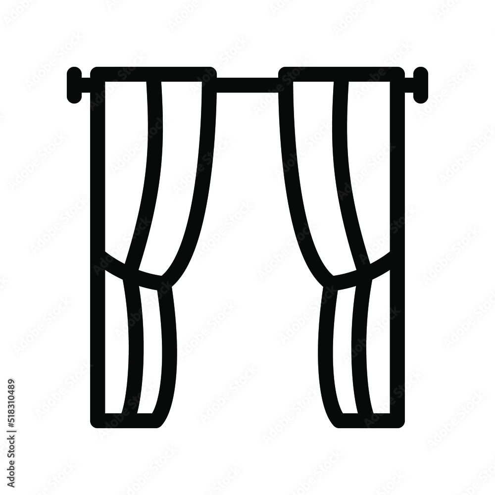 Curtain icon template Curtain icon template