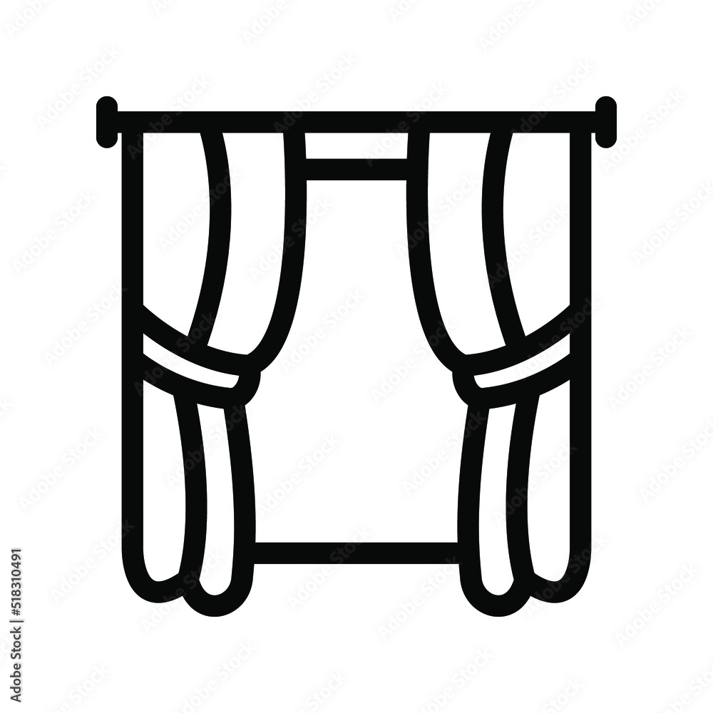 Curtain icon template Curtain icon template