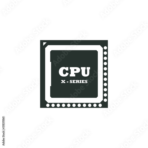 CPU (central processing unit) icons illustration.design inspiration Vector template.