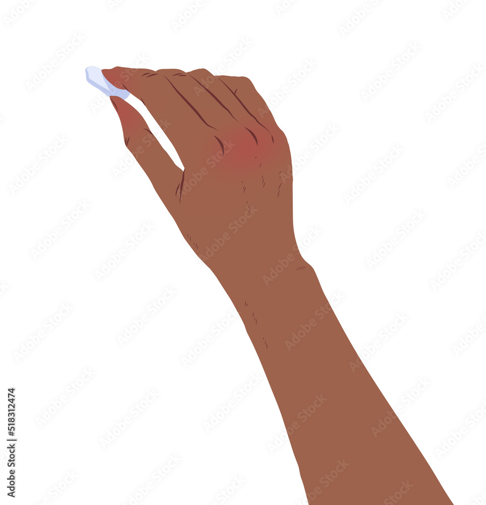 Hand drawing with chalk