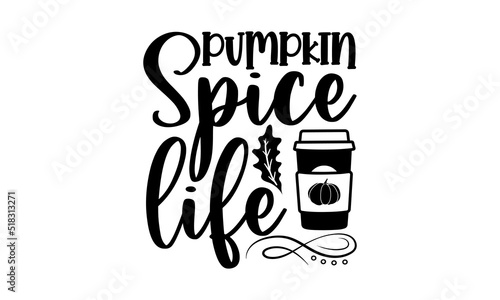 Pumpkin spice kinda girl- Thanksgiving t-shirt design  Hand drawn lettering phrase  Funny Quote EPS  Hand written vector sign  SVG Files for Cutting Cricut and Silhouette