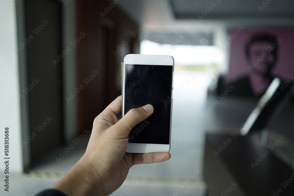 mobile phone concept holding to take picture, black screen mobile phone concept holding to take picture, black screen