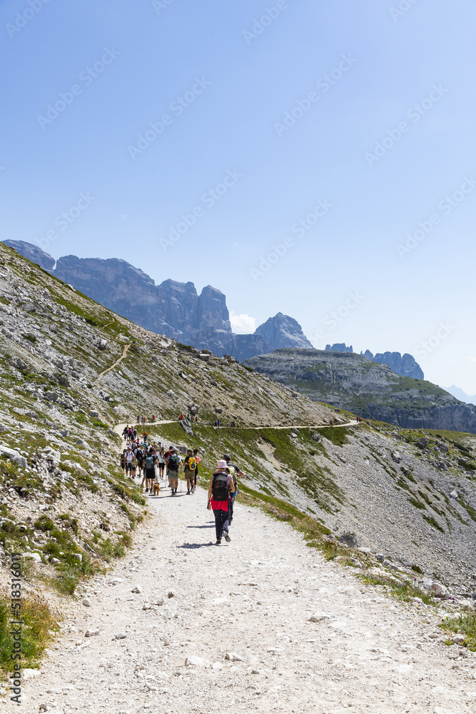 The Three Peaks of Lavaredo, symbol of the Dolomites in South Tyrol