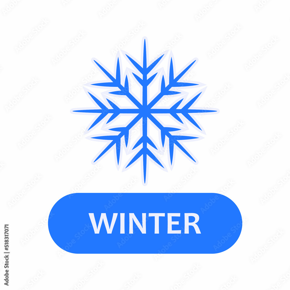 Winter Icon. Symbols of Seasons in Certain Parts of the World - Vector. Winter Icon. Symbols of Seasons in Certain Parts of the World - Vector.