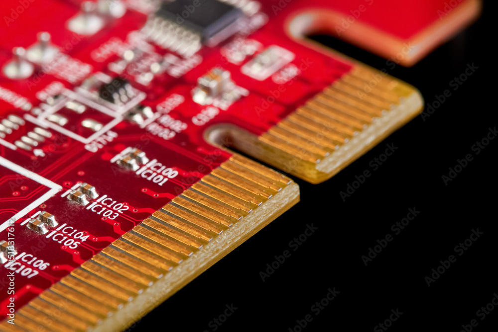 Close-up of a part of Computer graphics card Close-up of a part of Computer graphics card