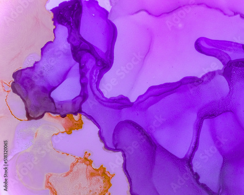 Ethereal Paint Texture. Alcohol Ink Wave