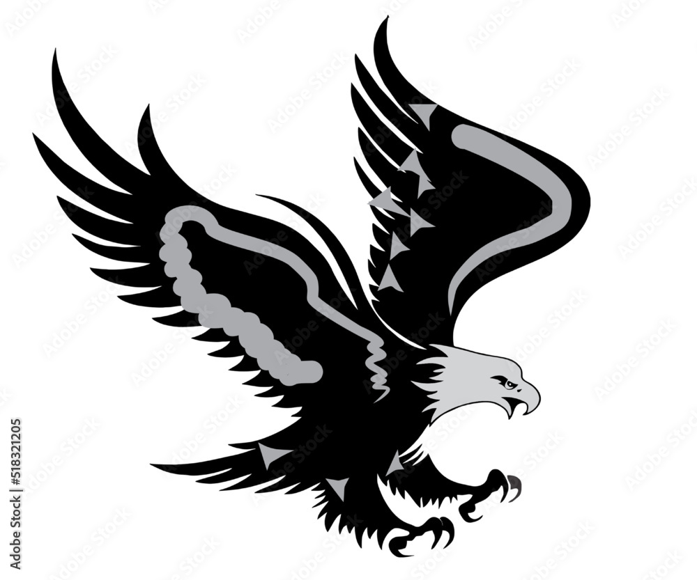 eagle with wings spread, eagle with wings spread logo, eagle with wings
