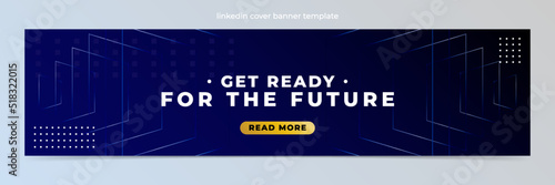 Modern abstract technology linkedin banner template