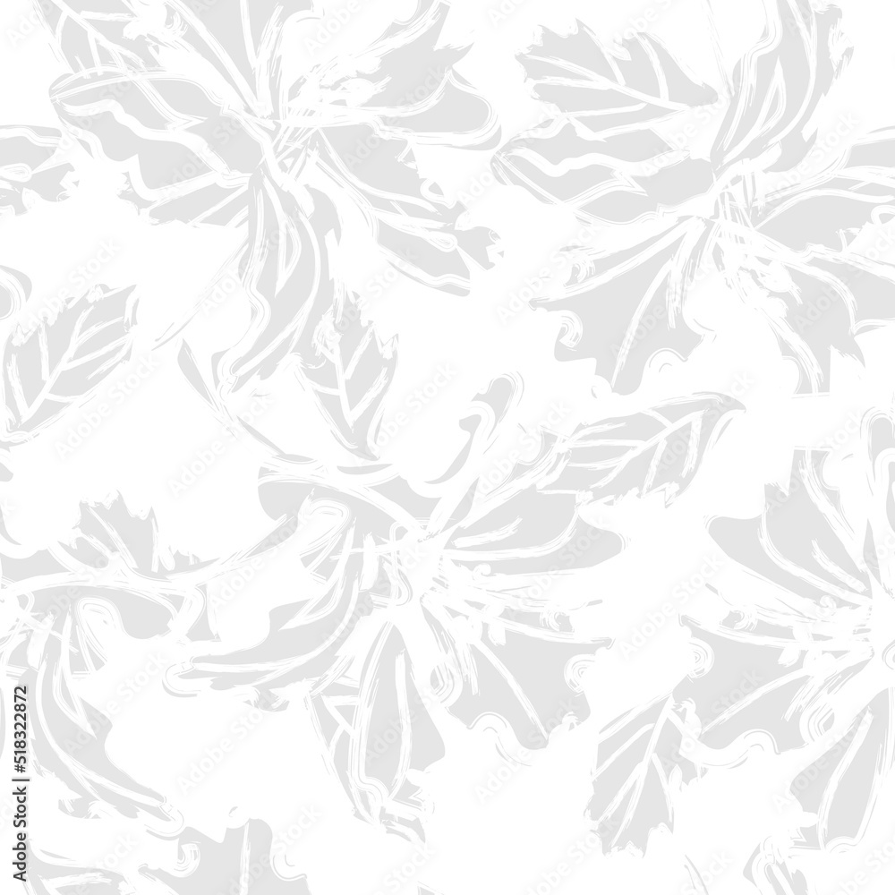 Fototapeta premium Floral Brush strokes Seamless Pattern Design