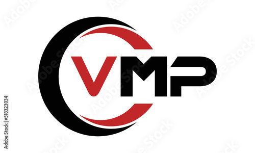VMP swoosh three letter logo design vector template | monogram logo | abstract logo | wordmark logo | letter mark logo | business logo | brand logo | flat logo | minimalist logo | text | word | symbol