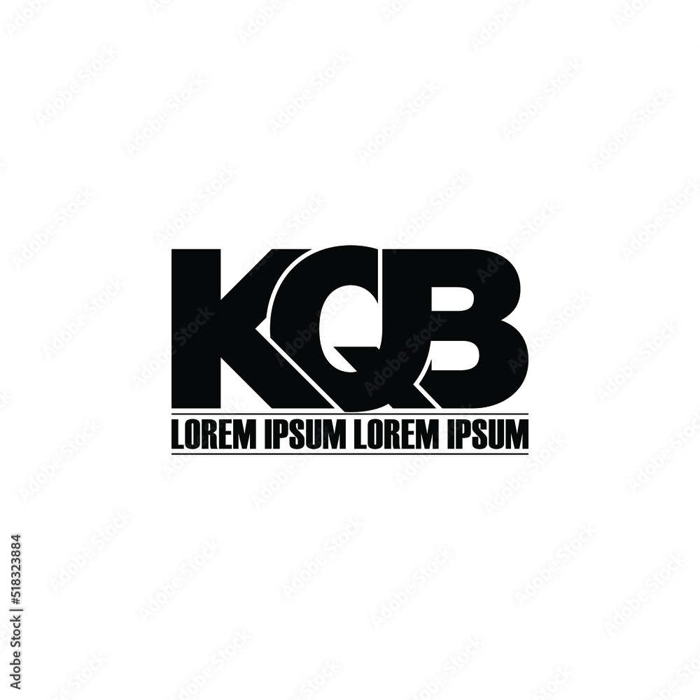 KQB letter monogram logo design vector KQB letter monogram logo design vector