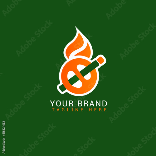 stop smoking logo no smoking sign symbol,  Vector