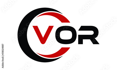 VOR swoosh three letter logo design vector template | monogram logo | abstract logo | wordmark logo | letter mark logo | business logo | brand logo | flat logo | minimalist logo | text | word | symbol