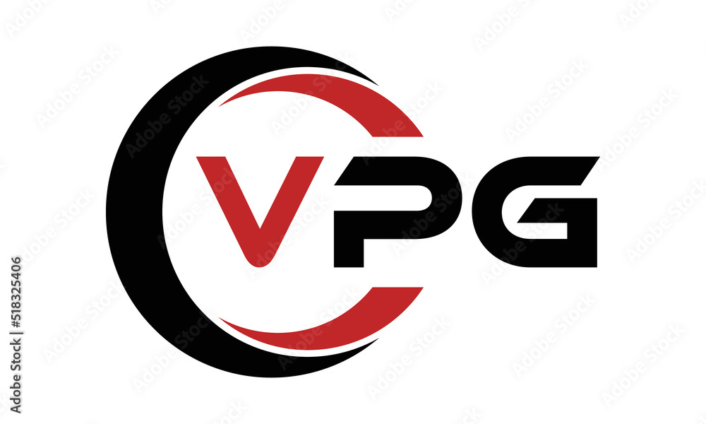 VPG swoosh three letter logo design vector template | monogram logo ...