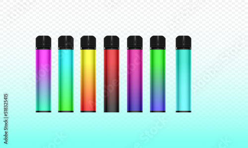 a set of color variants of electric cigarettes