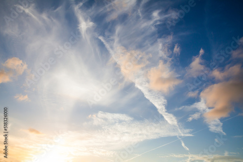 Stunning sunset clouds and sky background