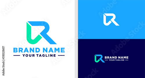 RV LOGO MONOGRAM UNIQUE TECHNOLOGY EDITABLE