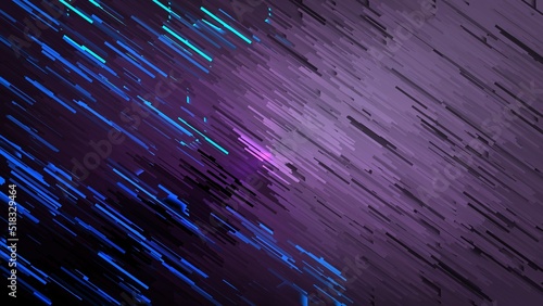 Photography abstract futuristic dark purple background with glowing blue lines and glitch ef