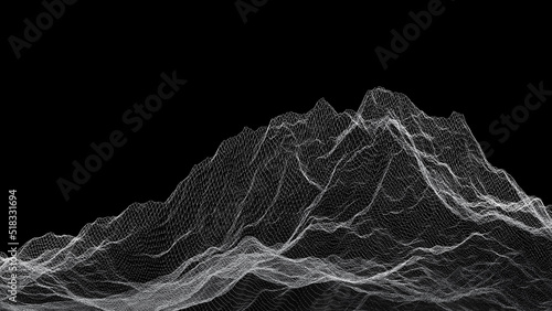 Abstract Wireframe Landscape