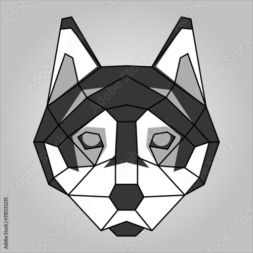 Face of husky. This image for design logo or illustration.