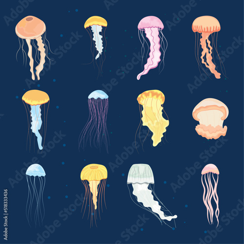 jellyfish icon set