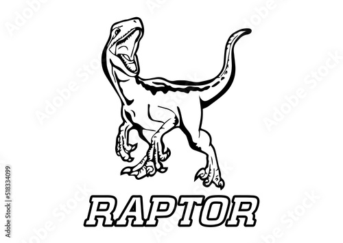 vector dinosaur, velociraptor photo