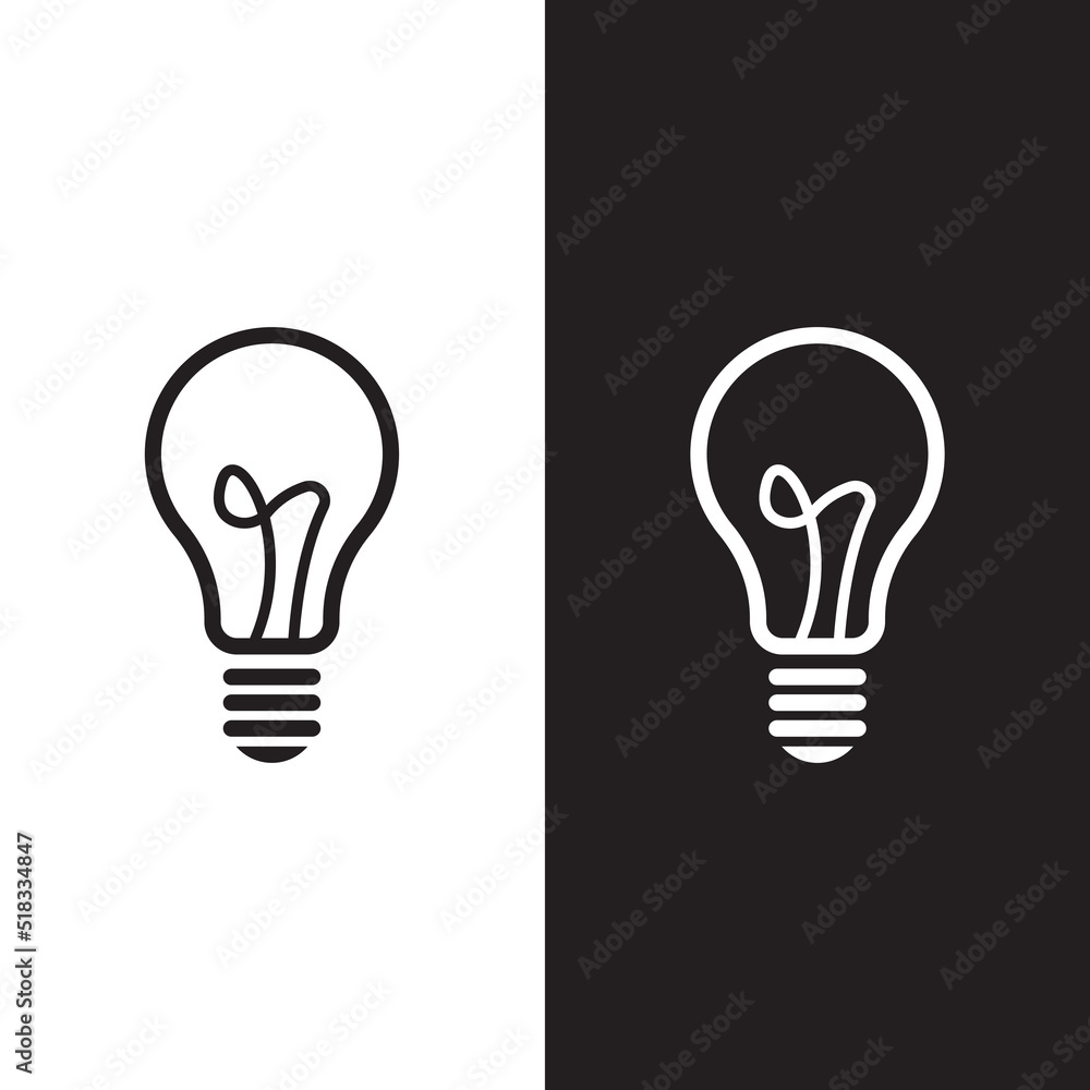 light bulb symbol icon light bulb symbol icon