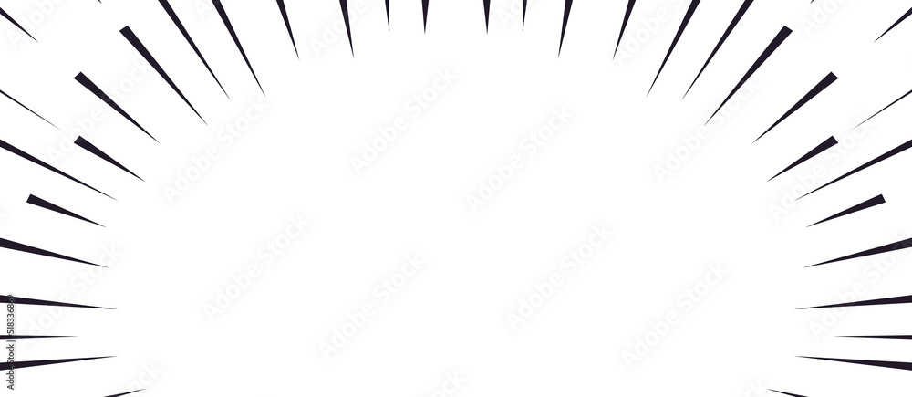 Comic book speed color lines isolated on background strip for manga speed frame, superhero action, explosion background. Motion line effect, pop art. Vector 10 eps Comic book speed color lines isolated on background strip for manga speed frame, superhero action, explosion background. Motion line effect, pop art. Vector 10 eps