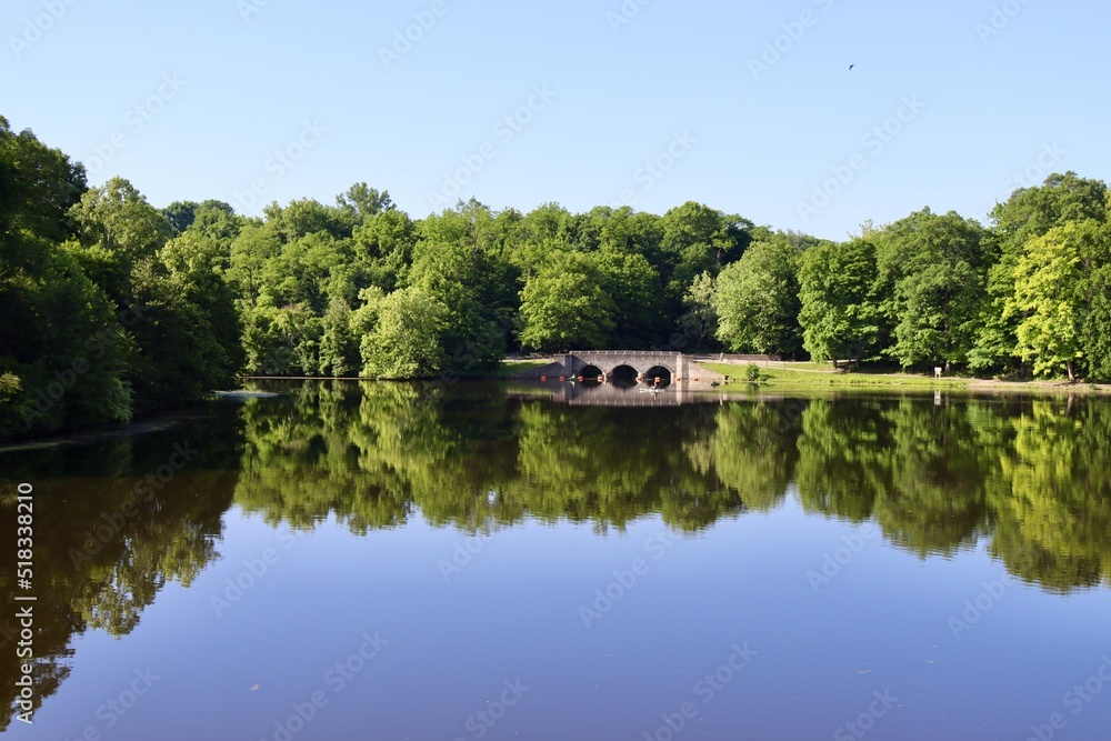The peaceful reflecting lake in the countryside. The peaceful reflecting lake in the countryside.
