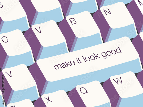 Funny, humor graphic designer button. Inexistent computer keyboard button. 