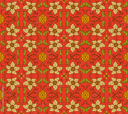 アジア調パターン08（赤）