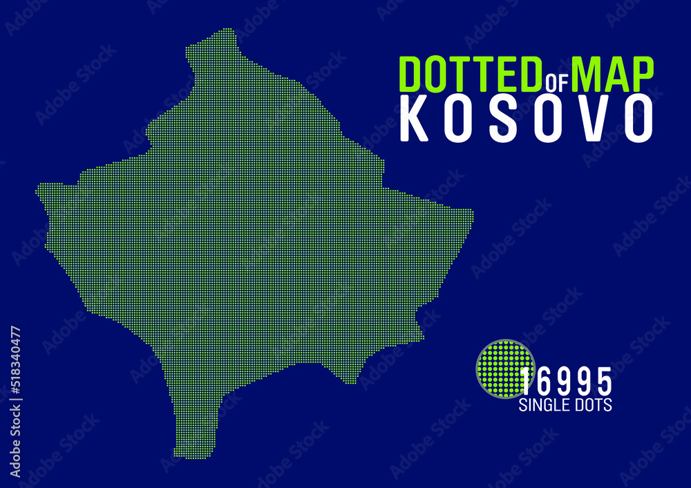 dotted map of the kosovo