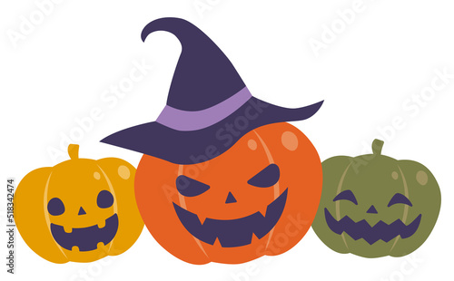 ハロウィン　3つの笑うかぼちゃ